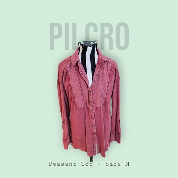 Pilcro Boho Peasant Top - Women's M - Picture 1 of 12